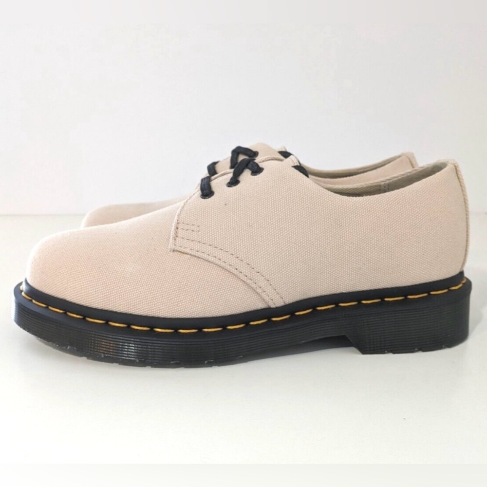 Dr Martens 1461 Natural Canvas Oxford Shoes